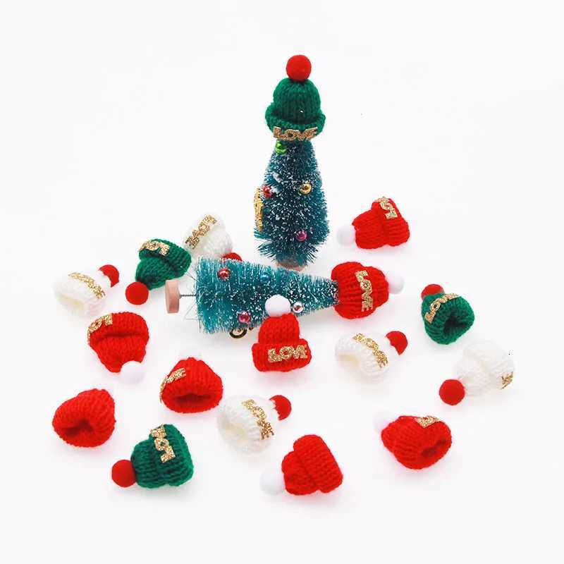 1020pcs 3545cm Mini LOVE Knitted Hat Christmas Decoration Festival Celebration Decor Gift Hat Hairpin Accessories Small HatW251027