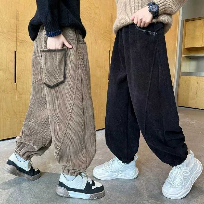 2025 New Boys Corduroy Pants Spring Autumn Toddler Boy Sports Casual PantsT251027