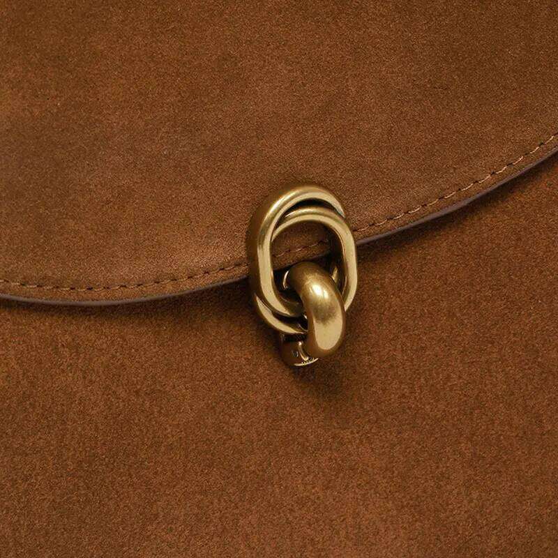 Designer Women's New Nubuck Cowhide Shoulder Saddle Bag High Quality Cow Leather Women Crossbody Bags Female Handbag