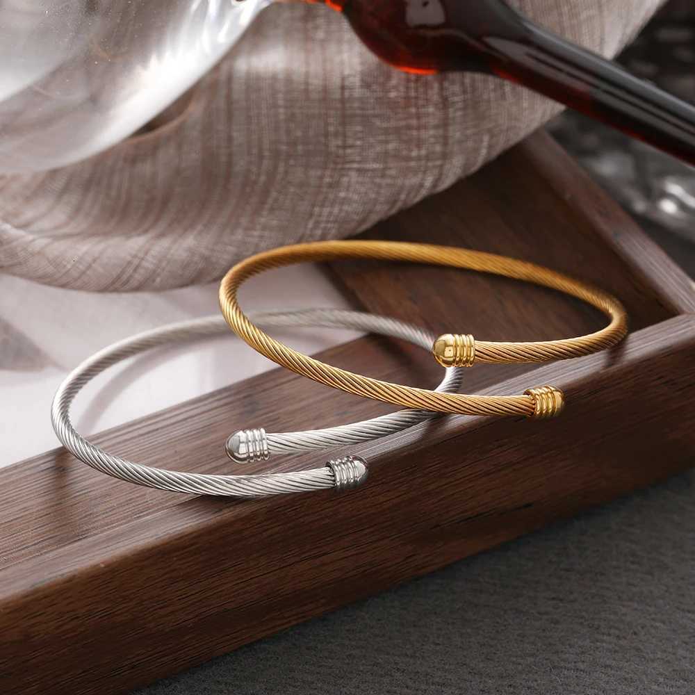 woiwoi Stainss Steel Bracets Vintage Fashion Simplicity Tpeent Decals Wires Metal Bracet For Wen Jewelry GiftsW251027