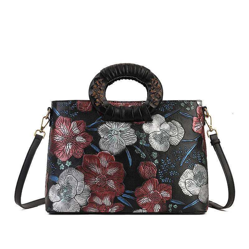 Vintage Original Design Women Emed Ladies Handbag Large Capacity Femal Shoulder Crossbody Bag Mother's Tote Pack 2025