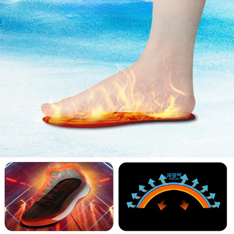 USB Rechargeable Heated Insoles Size 35 DIY Customizable Electric Heated Shoes Pad for Outdoor Skiing Winter Foot Warmers251020