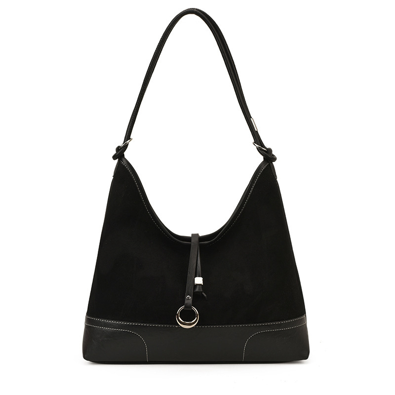 French retro suede design handbag autumn and winter new trend luxury style armpit bag women's shoulder bag elegant designer bag