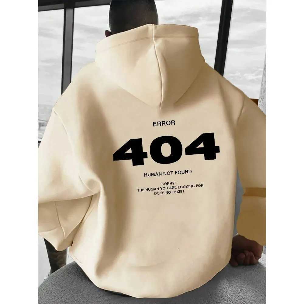 Autumn and Winter New Mens Hoodie Loose Long Sleeve Printed Comfortable Casual Sweatshirt with Kangaroo Pocket and Drawstring W251027