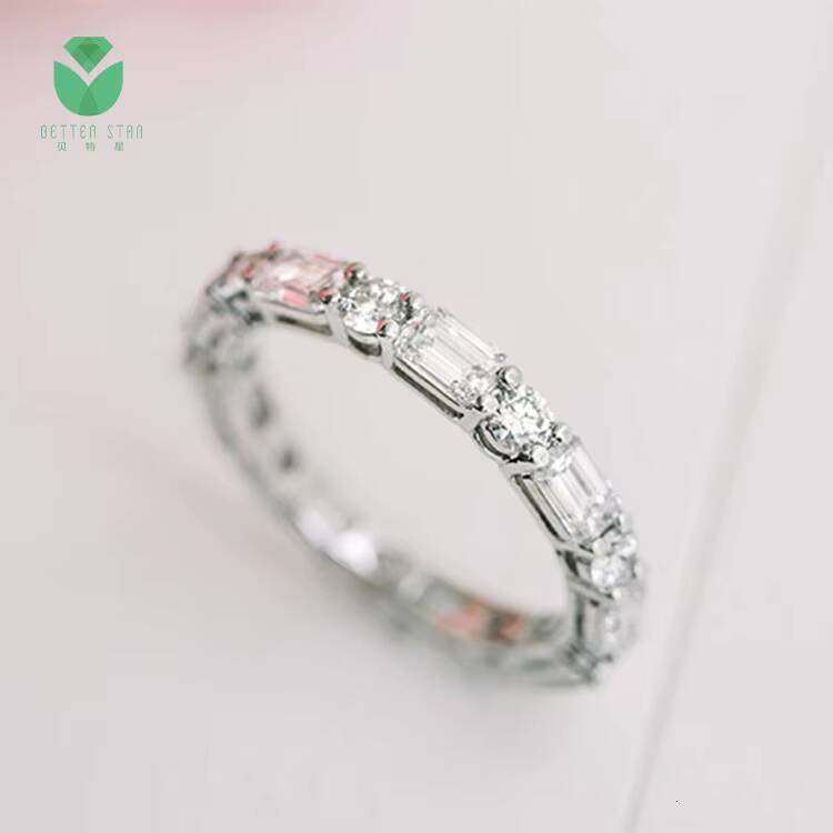 Luxury IGI Certified 18k White Gold AU750PT950 HPHT Lab Grown Diamond Wedding Ring Women China Customized Fine Jewelry Ring