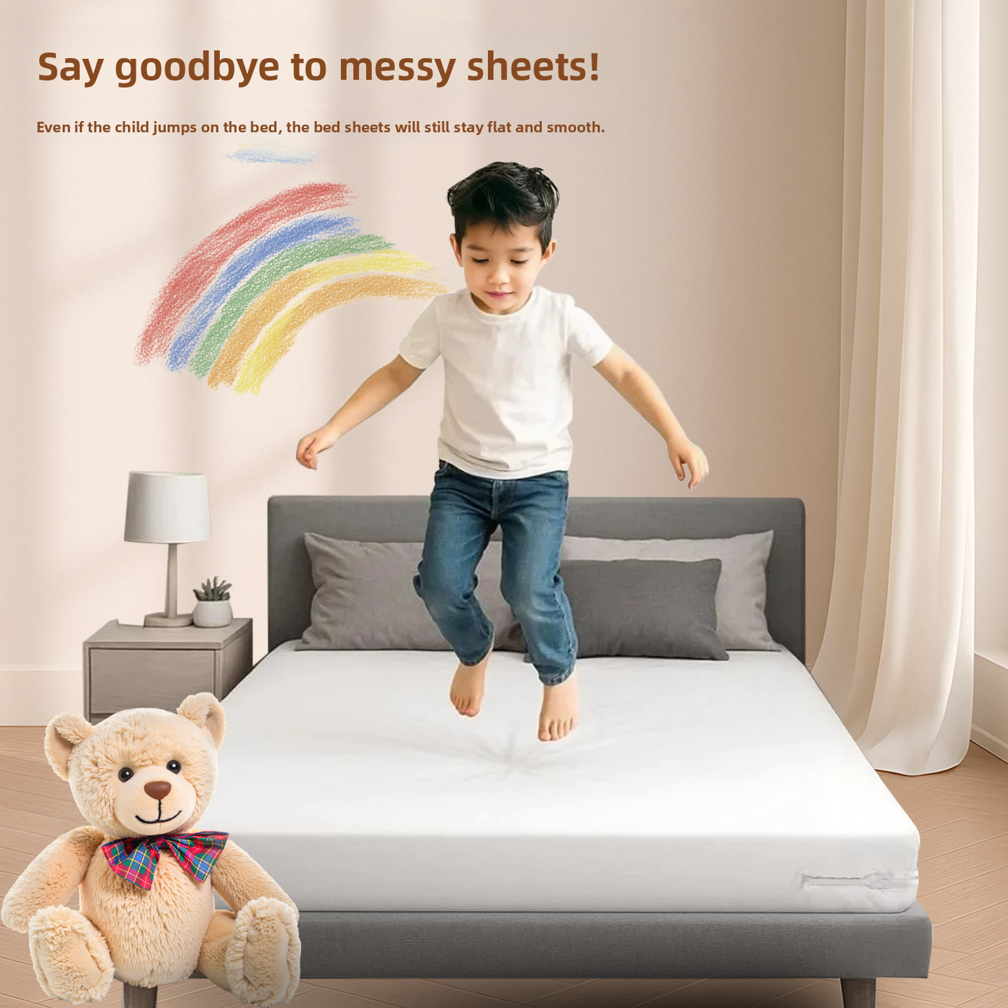 Premium Anti-Slip Bed Sheet Holders - Invisible Pinless Grips for Secure Fit Easy Installation & Sleek Design-S10