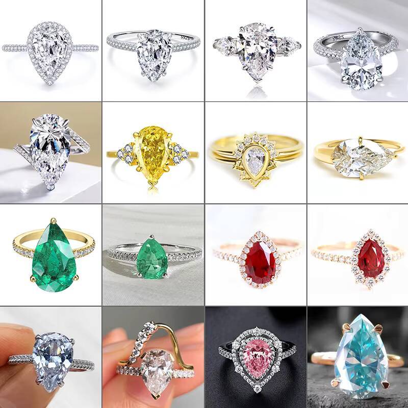 9K 10K 14K Gold Mossanite Diamond Ring Engagement Wedding Rings for Couples Variants VVS Moissanite 18K Gold