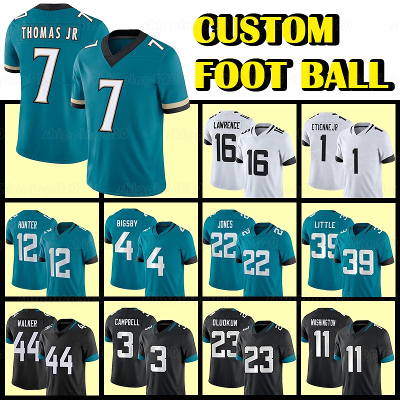 7 Brian Thomas Jr Football Jerseys 12 Travis Hunter 16 Trevor Lawrence Tyson Foye Oluokun Parker Devin Lloyd Anton Harrison Nick Mullens Fred Taylor Mark Brunell