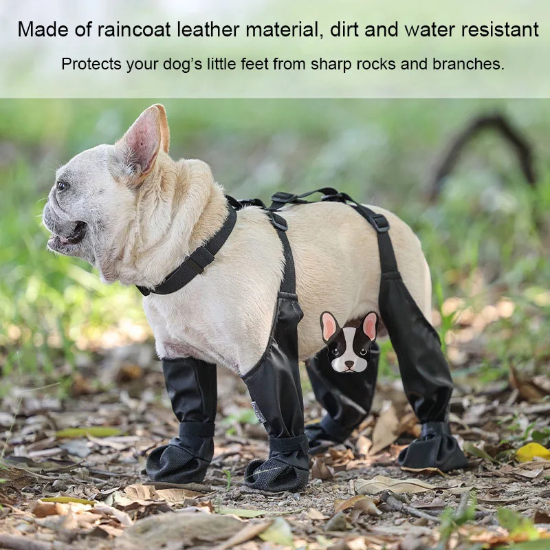 Dog Shoes Waterproof Adjustable Boots Rain Day Pet Supplies For Dogs Outdoor Walking Soft French Bulldog Paws Protect 251024