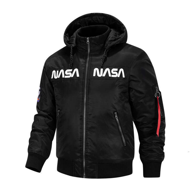 2026 Autumn Winter Warm Men's Cotton Jacket Casual Hoodie NASA Youth Plus Size Big Brother Couple Trend