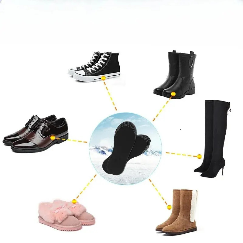 Heated Shoe Insoles Electric Warming Pad Insoles Cuttable Electric Heating Insoles Washable Heating Insoles Heating Foot Warmers251020