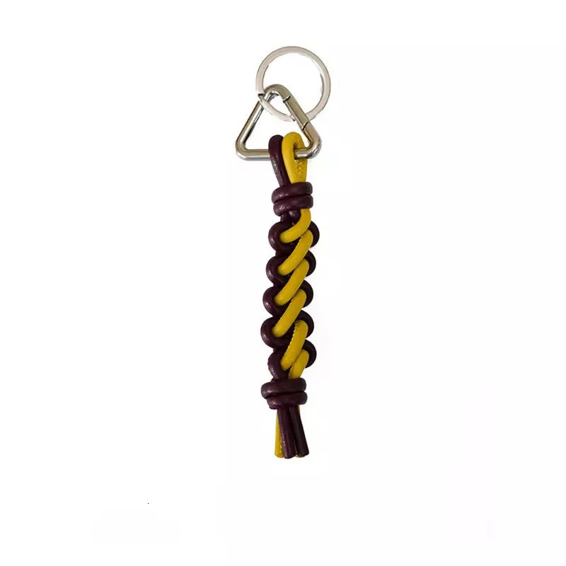 Leather twocolor woven charm for womens bag fashion highend keychain pendant car keychain bag pendant bag accessories 251023