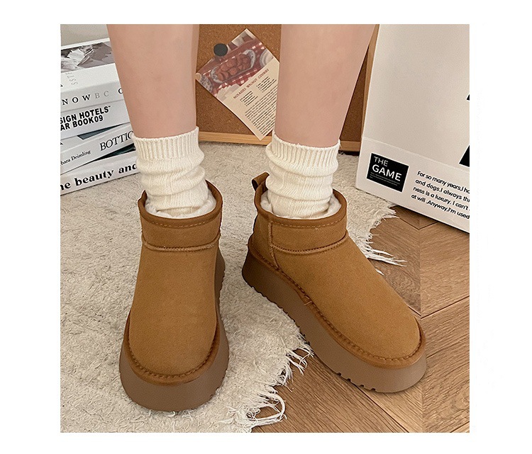 Free shipping Designer Multi-Color Platform Snow Boots with Plush Lining Daily Occasion Wear Fashion Stylish Versatile Trendy Boots