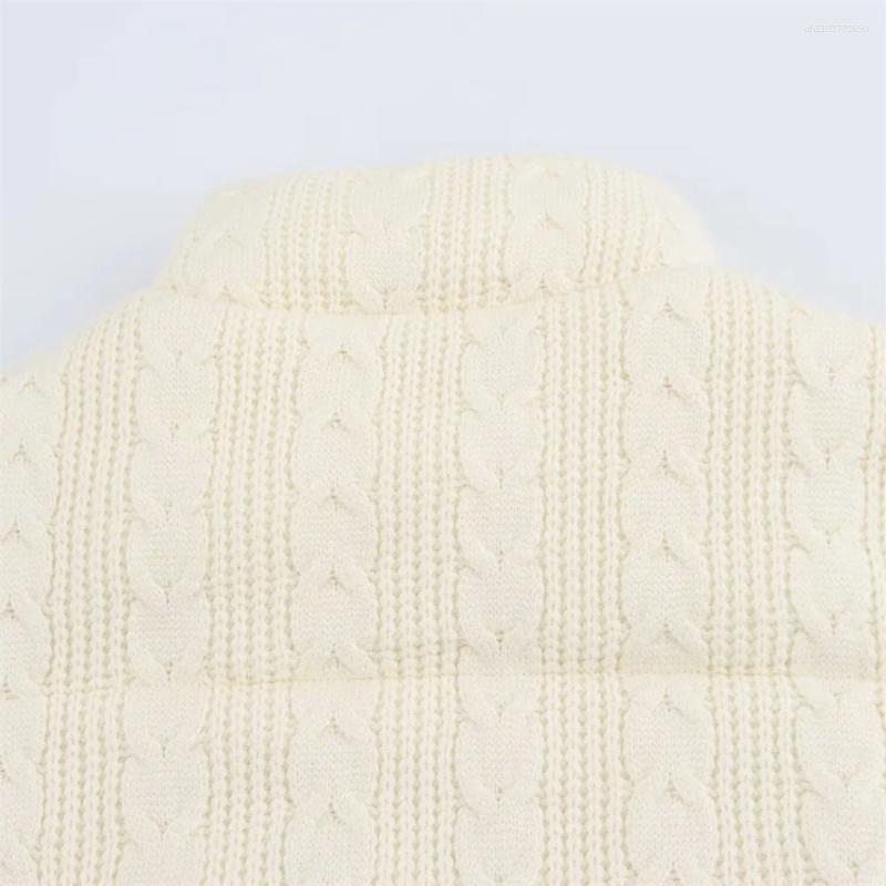 Women's Jackets High Collar Breadwear Cotton Clothes Knitted Thick Jacket Coat Autumn/Winter Clothing
