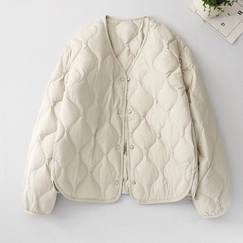 Lightweight Padded Cotton Jaet Womens Faion ort Loose Casual round Ne Outerwear Warmth Autumn Winter Coat 251013