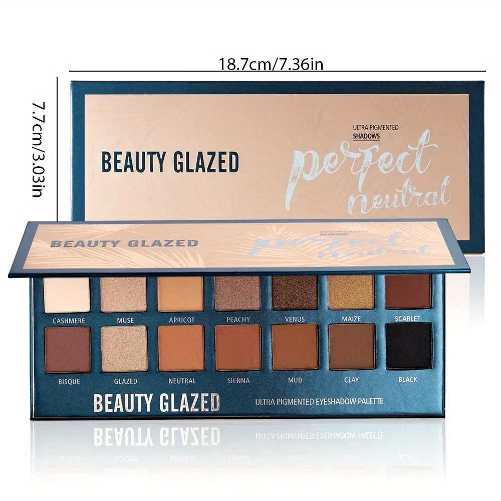 BEAUTY GLAZED Nude Matte 14 Colors Eye shadow Cosmetics Palette Glitter Eyeshadow PaletteXJ251027