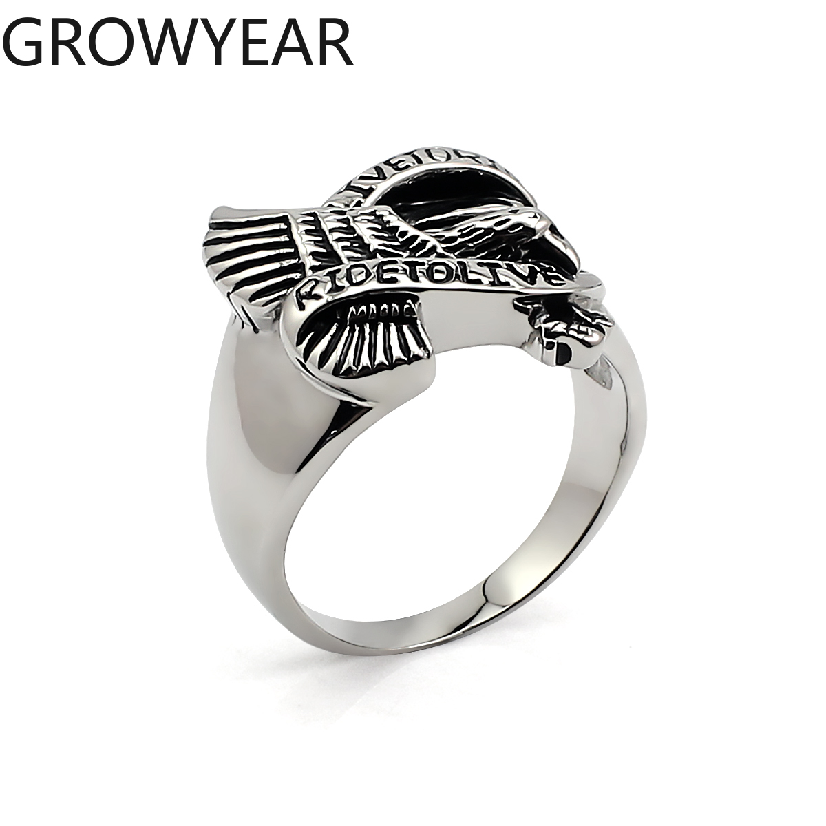 Vintage Retro Irregular Shaped Eagle Belt Buckle Western Cowboy RIDE to LIVE Animal Decorative Logo Design Hip Hop Ring