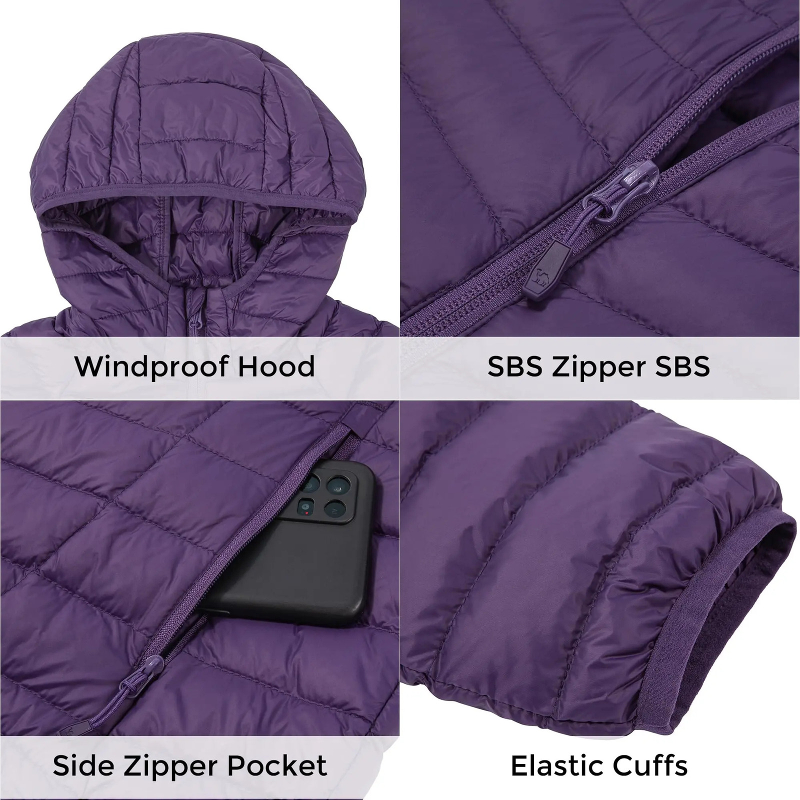 GOLDEN CAMEL Womens Down Jacket Hooded Winter Light Weight Short Puffer Coats Packable Warm Windproof for Women Clothes 251015