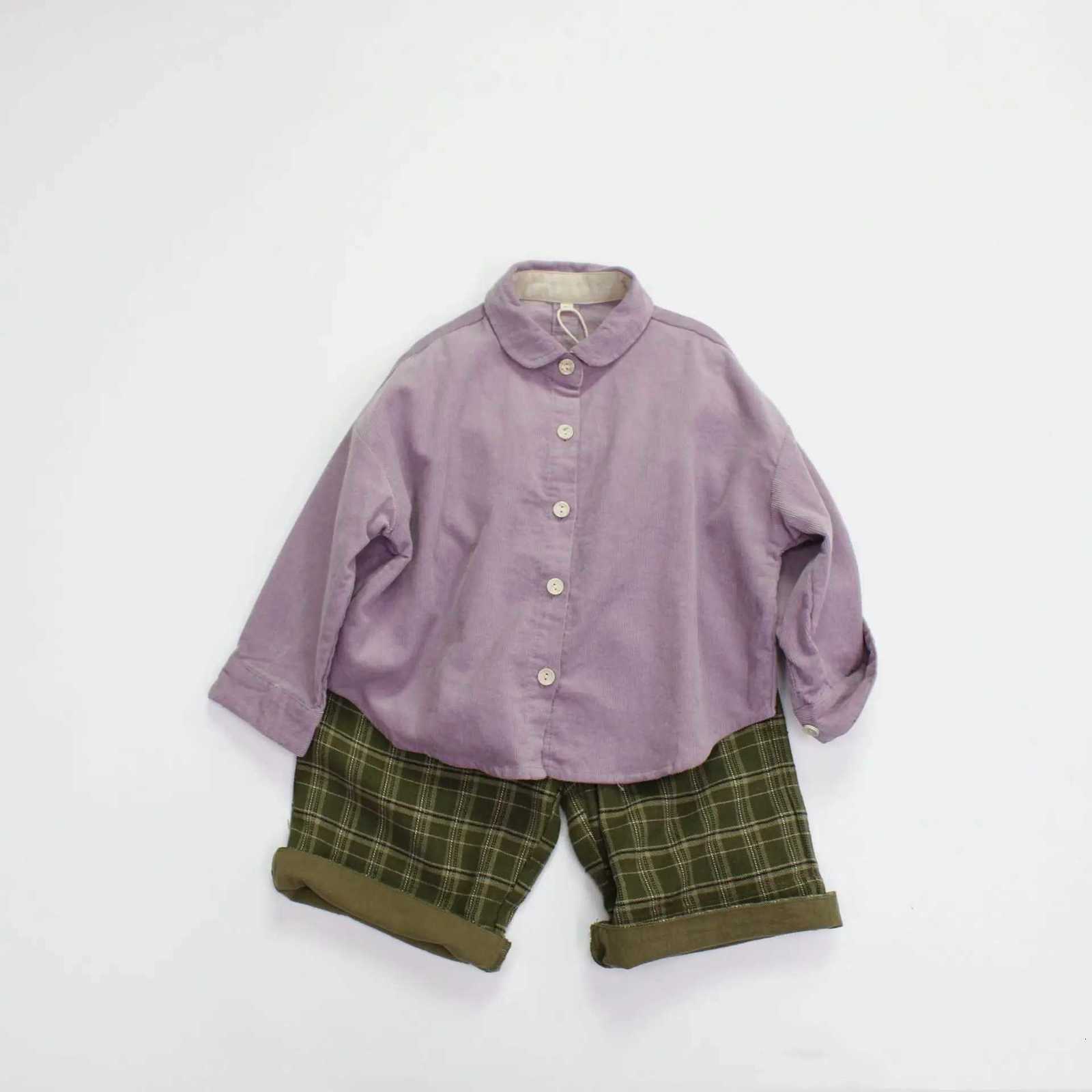 Kids Autumn Pants 2025 New Korean Spring Fall Fashion Boys Girls Casual Daily Plaid Loose Long Trousers AllmatchT251027