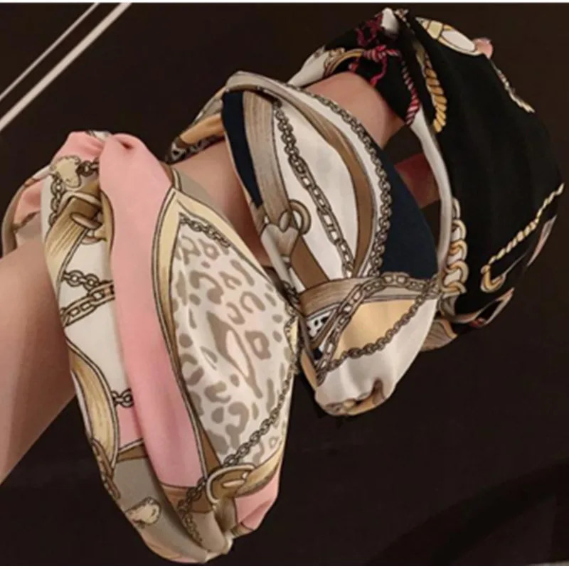 Print Headband Cross Wide Hairband for Women Hair Accessories Head Band Adults Print Hair Headband Women Headwear Hair Band 251023