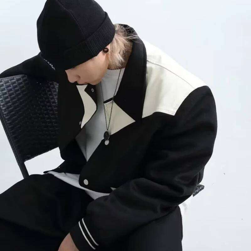 Youth Fashion Lapel, Daily Wear, Long Sleeved Jacket, Men's Artistic, Autumn Winter Fashion, Cool and Handsome Motorcycle Su