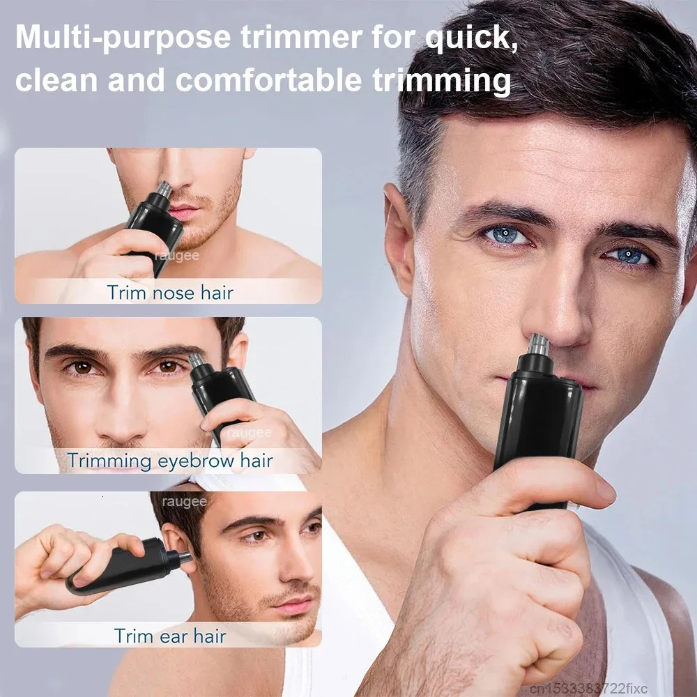 USB Rechargeable Nose Ear Hair Trimmer for Men Waterproof Painless Electric Personal Groomer Portable Hair Cutter 251022