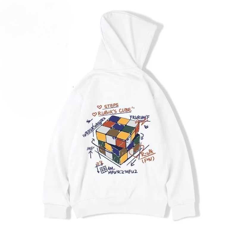 M8XL HoodiesMen Oversized Pullover Hoodie Fashion Loose Multicolor Rubiks Cube Panda Print Long Sleeve Couple Clothes W251027