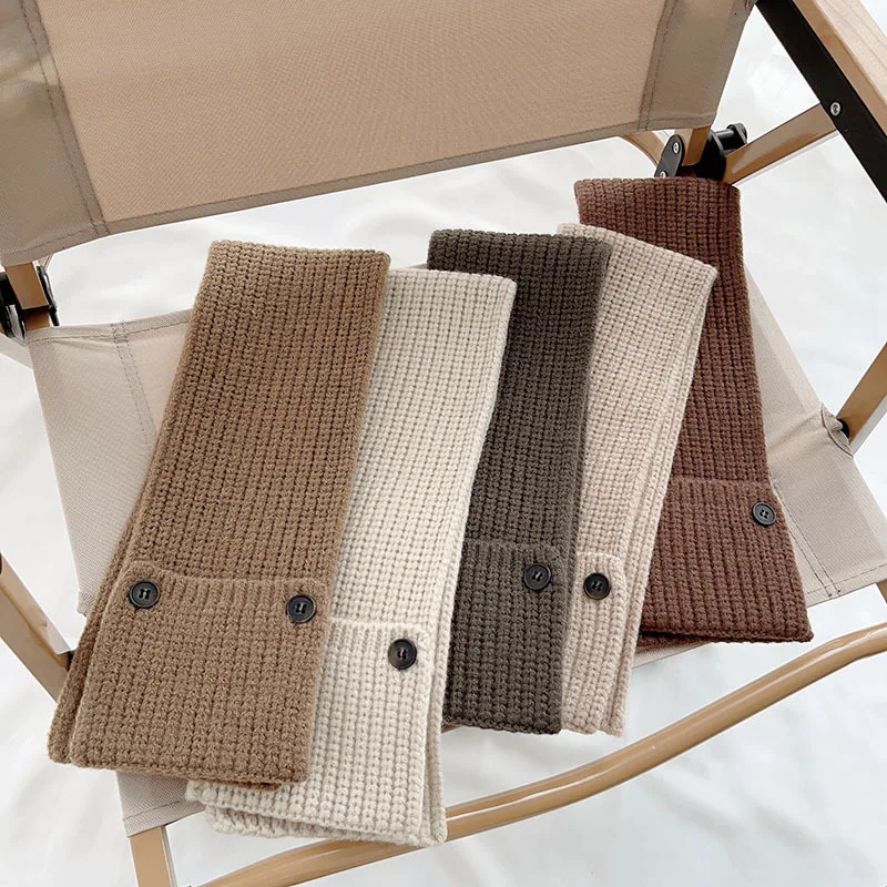 Winter Knitted Scarf for Baby Solid Color Kids Crochet Neck Warmer Scarves Simple Children Cross Neckerchief 251027