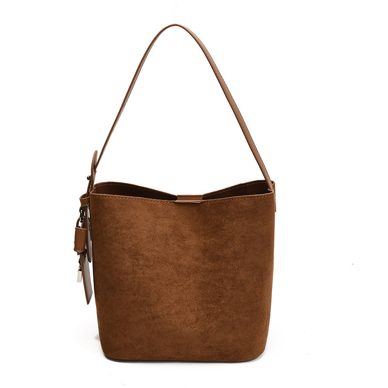 Free shipping designer bag High-end Suede Bag for Women New Versatile Single Shoulder Mother-Daughter Bag Large Capacity Commuter Bucket Bag