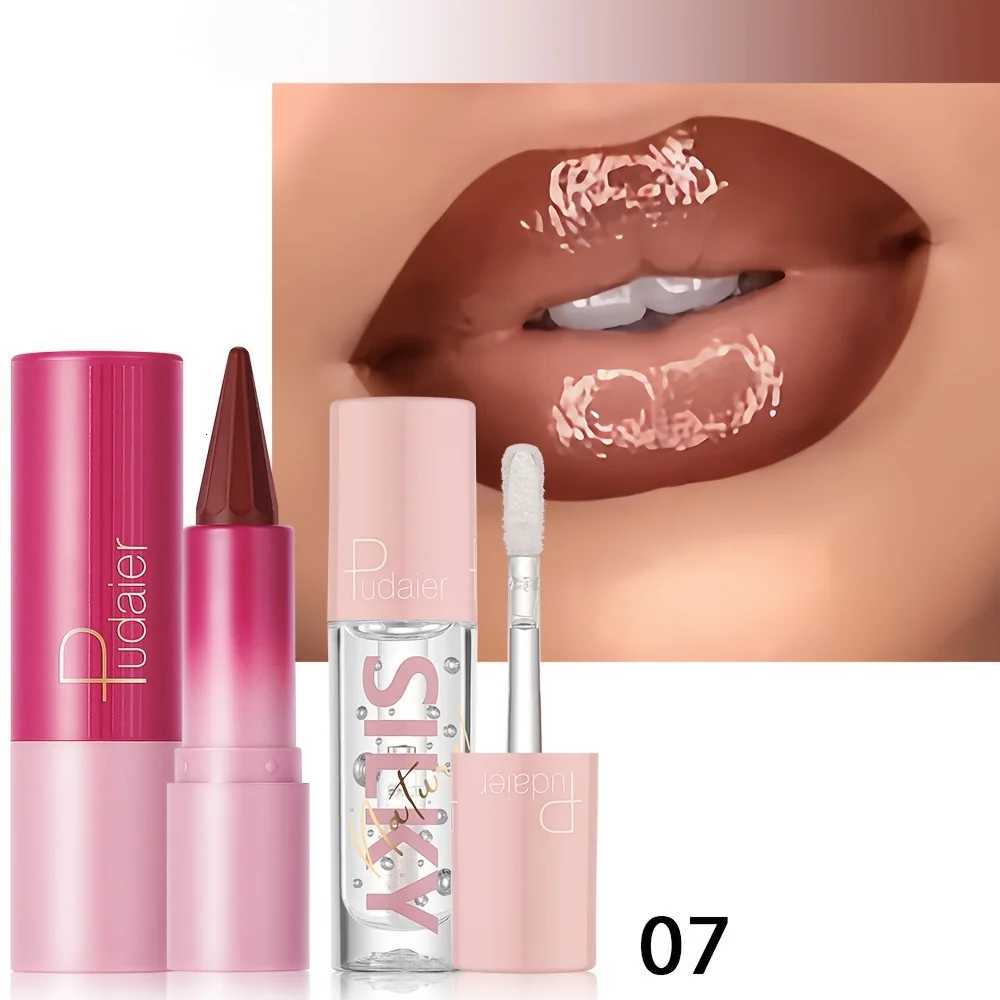 Silky lipstick and nourishing lip oil set matte pointed lipstick dualpurpose Christmas gift choice W251027