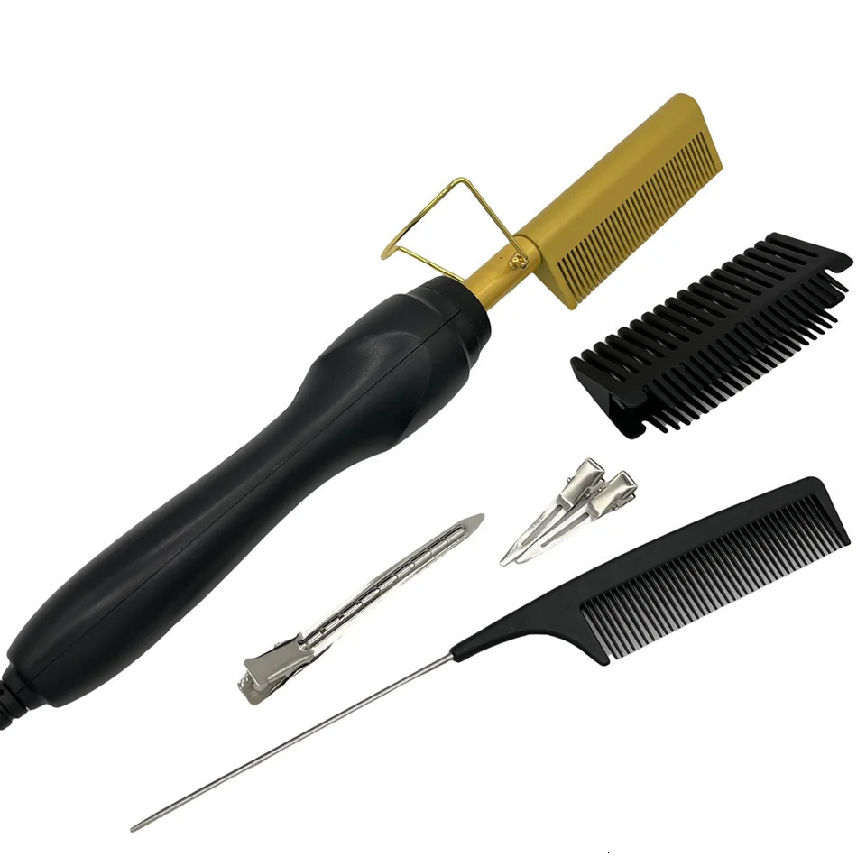 1 set of Comb Hair Straightener Brush Comb Pressing Electric Heat electric hair brushes Styling Tools 251027
