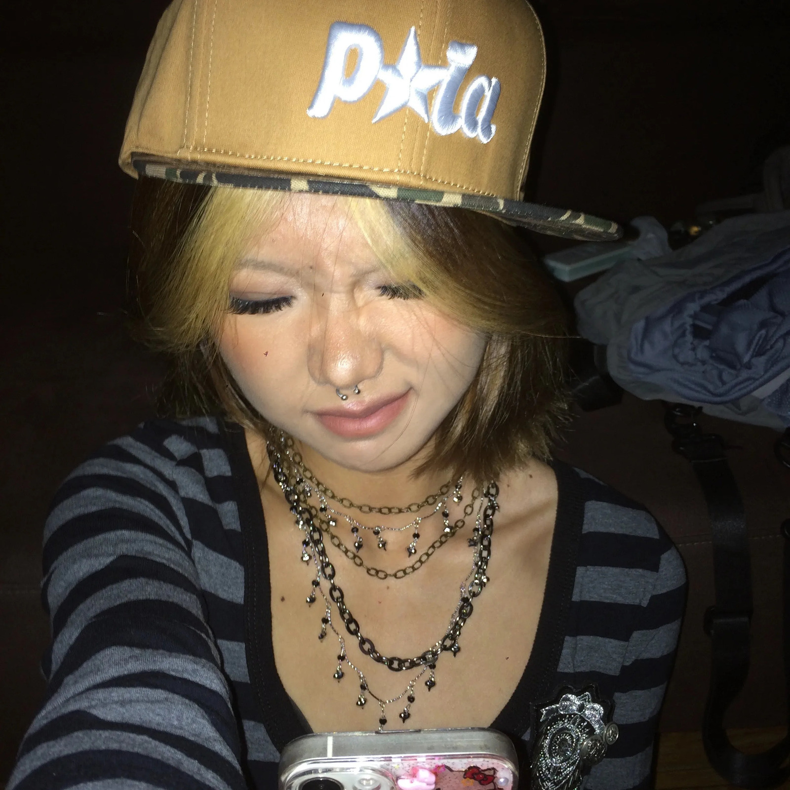 Karrram Trashy Y2k Crop Top Japanese 2000s Style Striped Long Sleeved Tshirt Vintage Harajuku High Street Tops American Retro 251027