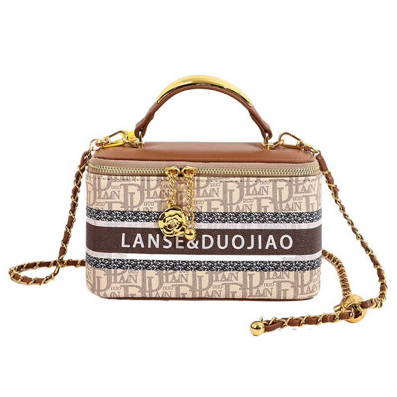 Free shipping designer bag High-end Niche Design Printed Box Bag for Women New Commuter Single Shoulder Crossbody Small Square Bag