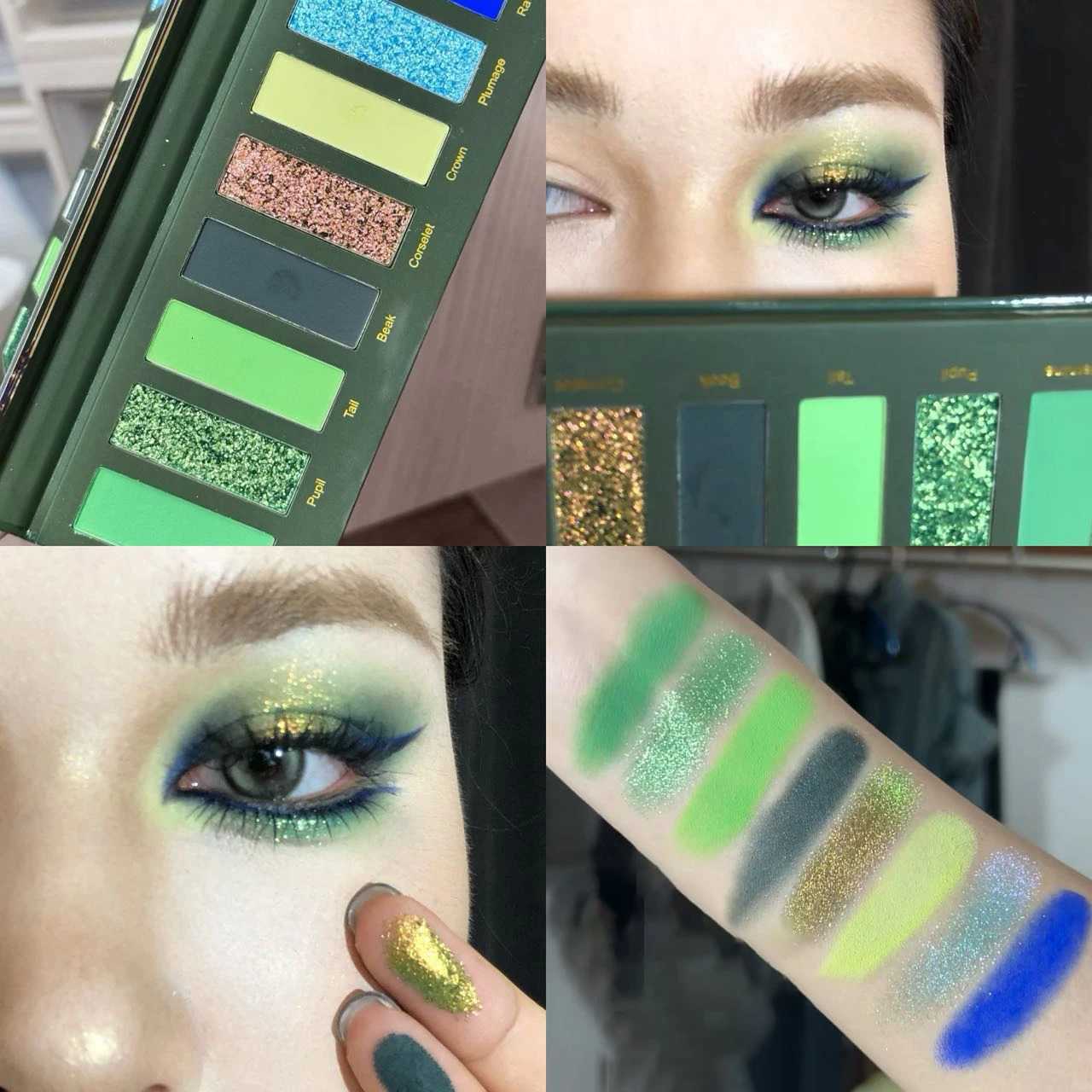 8 Color Punk Eye Shadow Palette Matte Pearlescent Smoke Polarized Purple Eyeshadow Blue Green Glitter Eye Halloween Makeup PaletXJ251027