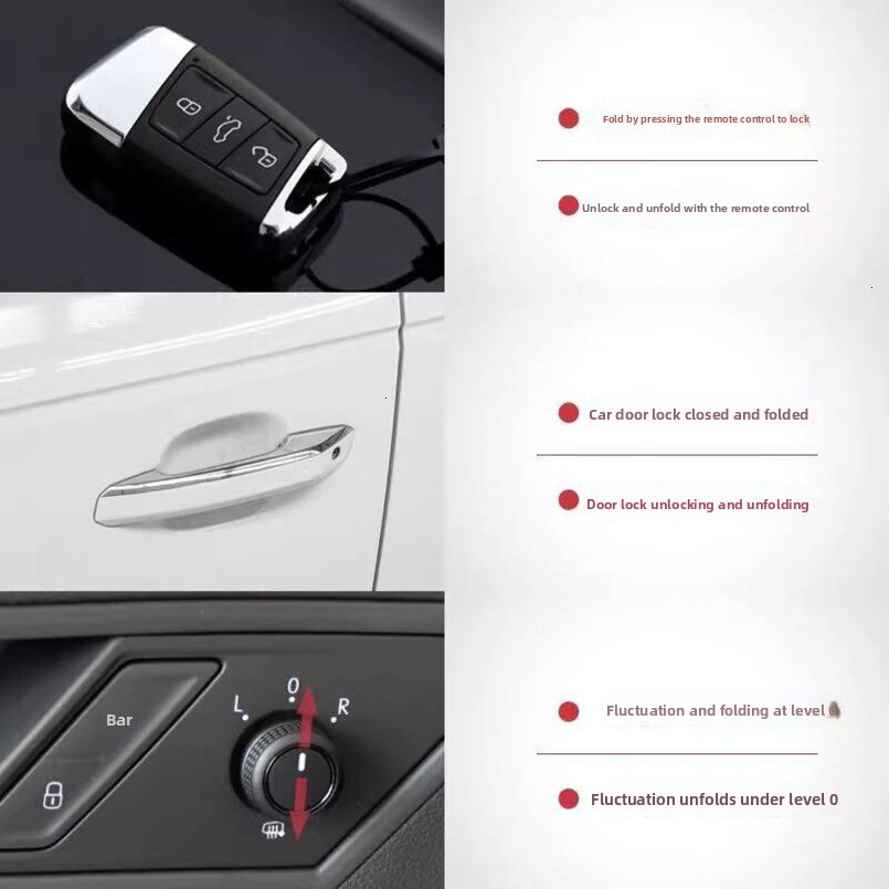 Suitable for Lingdu Modified Rearview Mirror Automatic Electric Folding Installation Reflector Motor Original Car