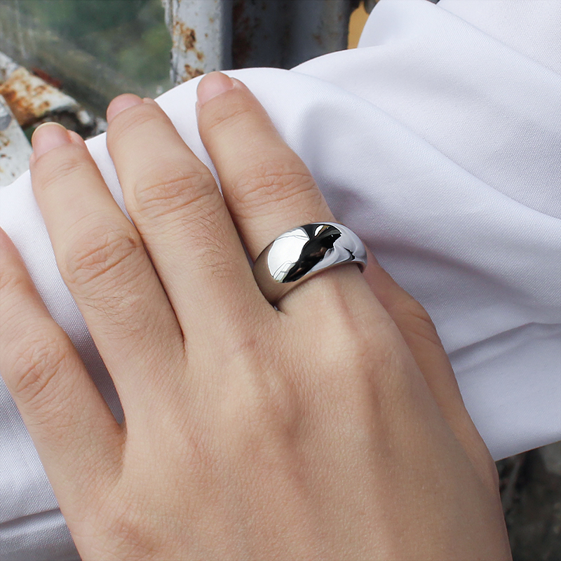 High Quality 316L Stainless Steel 18K Gold Silver Plated High Polish Irregular Circle Finger Ring l Chunky Curved Rings Jewelry