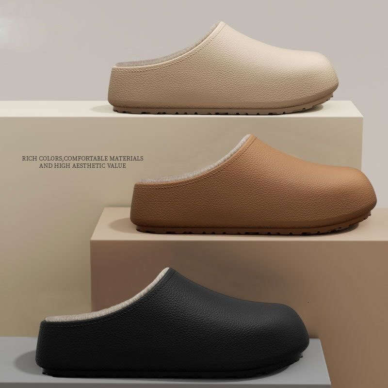 Autumn Winter New Style Indoor Home Use Slippers for Women Thick Sole Maternity Cotton Shoes Warm Feet Waterproof