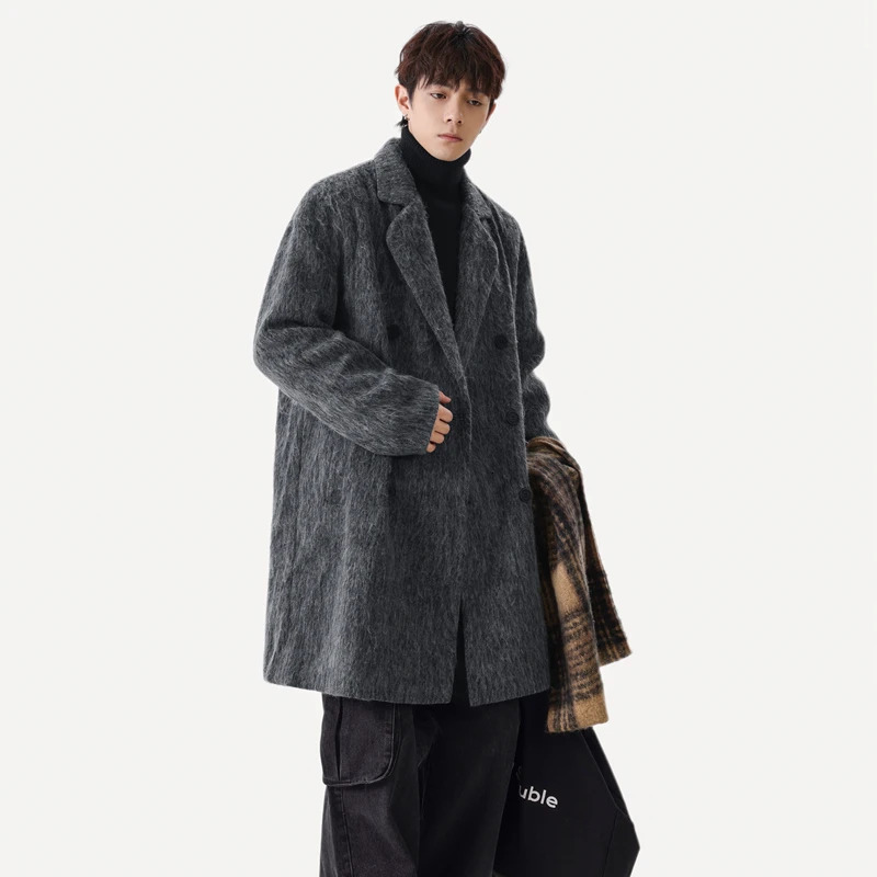 2025 Premium Mens Woolen Trench Fashion Working Cold Protection Coats Casual Daily Style Windproof Autumn Wool Blends 251016
