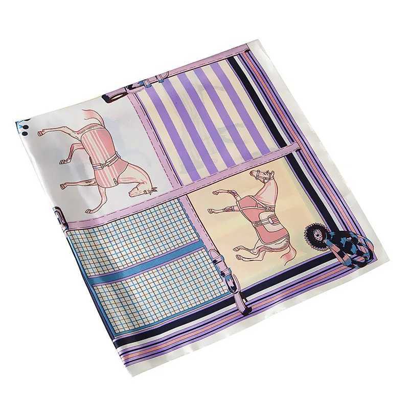 New Design Plaid Carriage Silk Scarf For Ladies Striped Hijab Shawl Brand Scarf Foard Square Scarves Wraps For WenW251027