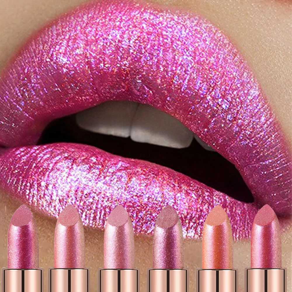 Holographic Radiance Lipstick Metallic Pearl Glitter LongWear Lightweight 3D Luxe NonSticky Lip Stick Cosmetics For Women W251027