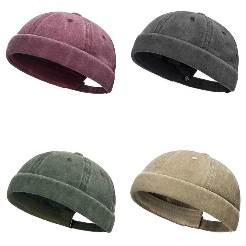 Fashion Hip Hop Beanie Street Hat Men Skullcap Women Spring Brimless Baggy Melon Cap Cuff Docker Fisherman Beanies HatsW251027