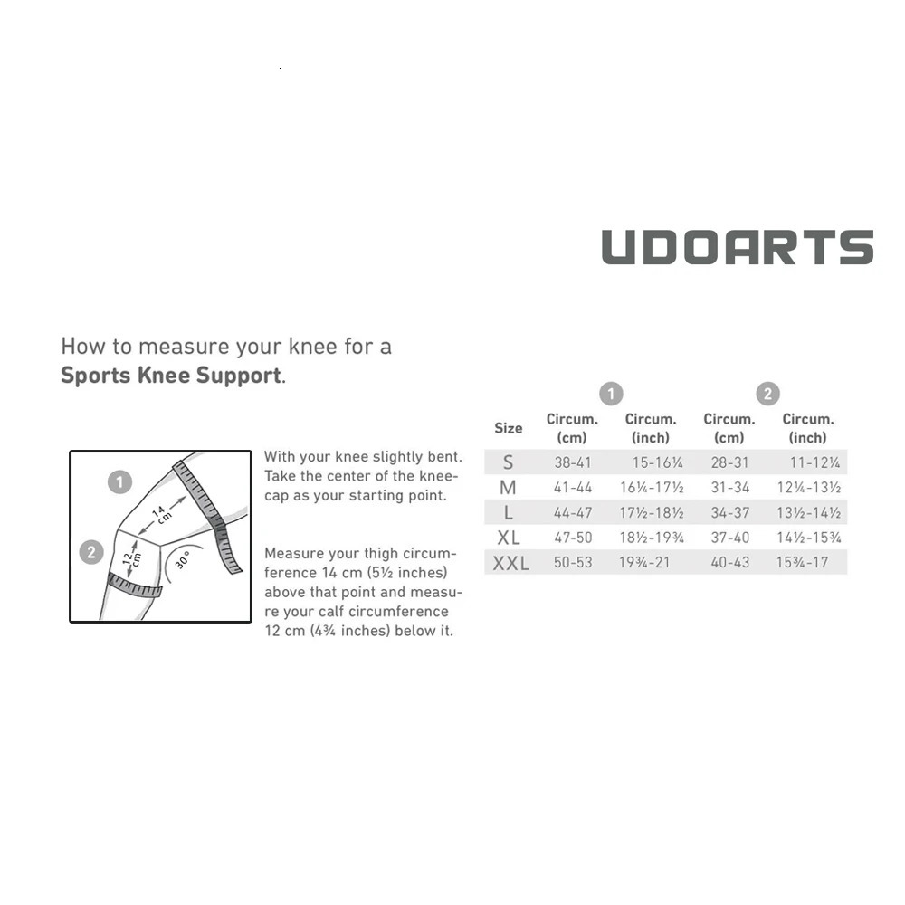 Udoarts Sports Knee Support1 Pair 251023