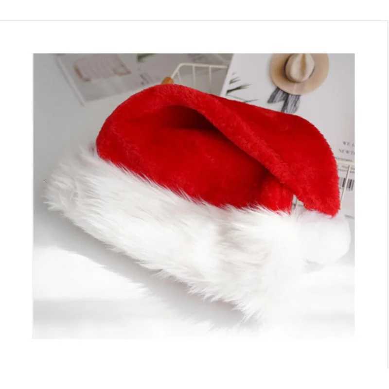 Christmas Hat Kids Plush Cap Long Fur Holiday Party Decoration Cute Winter Accessory for Children Festive Costume HeadwearW251027