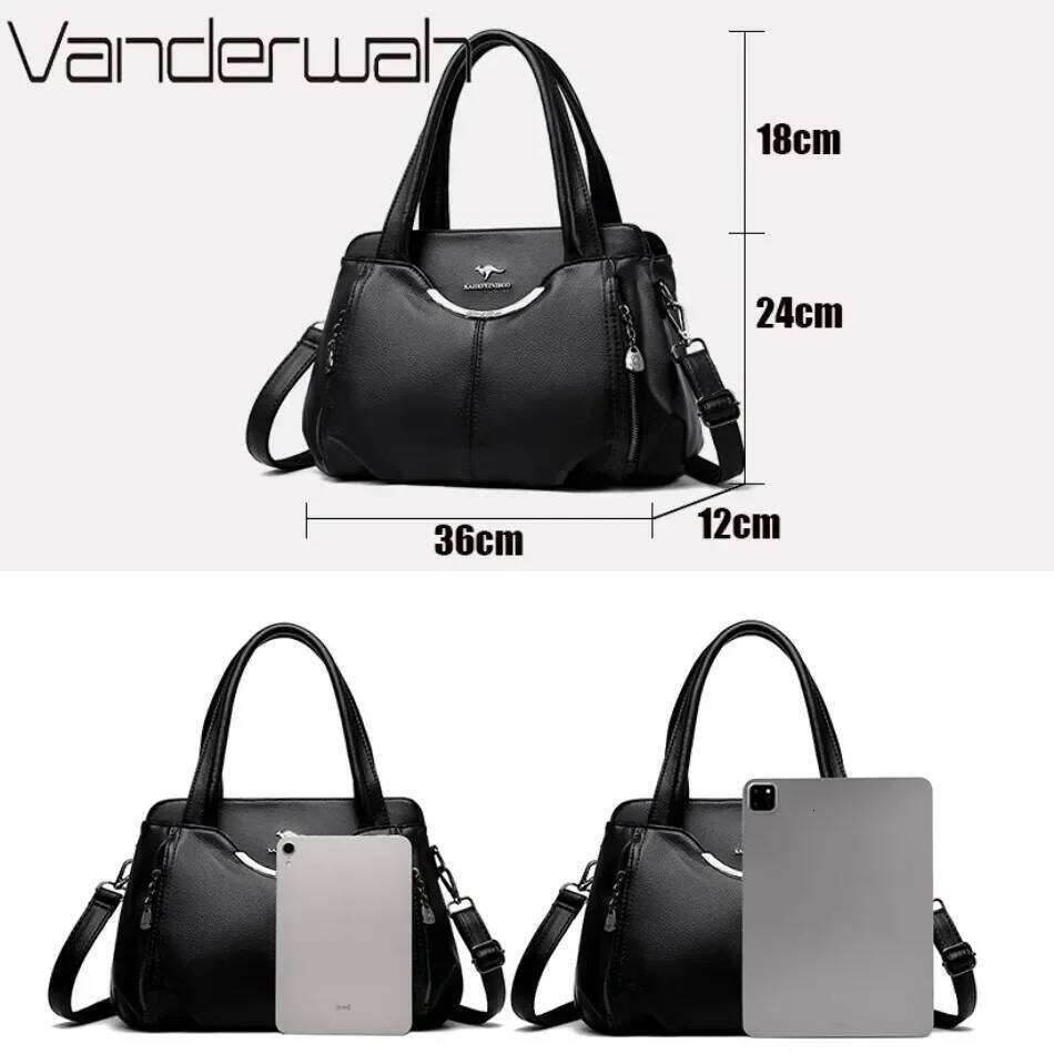 Genuine Designer Handbags Soft Leather Shoulder Crossbody Bags For Women Tote Sac A Main