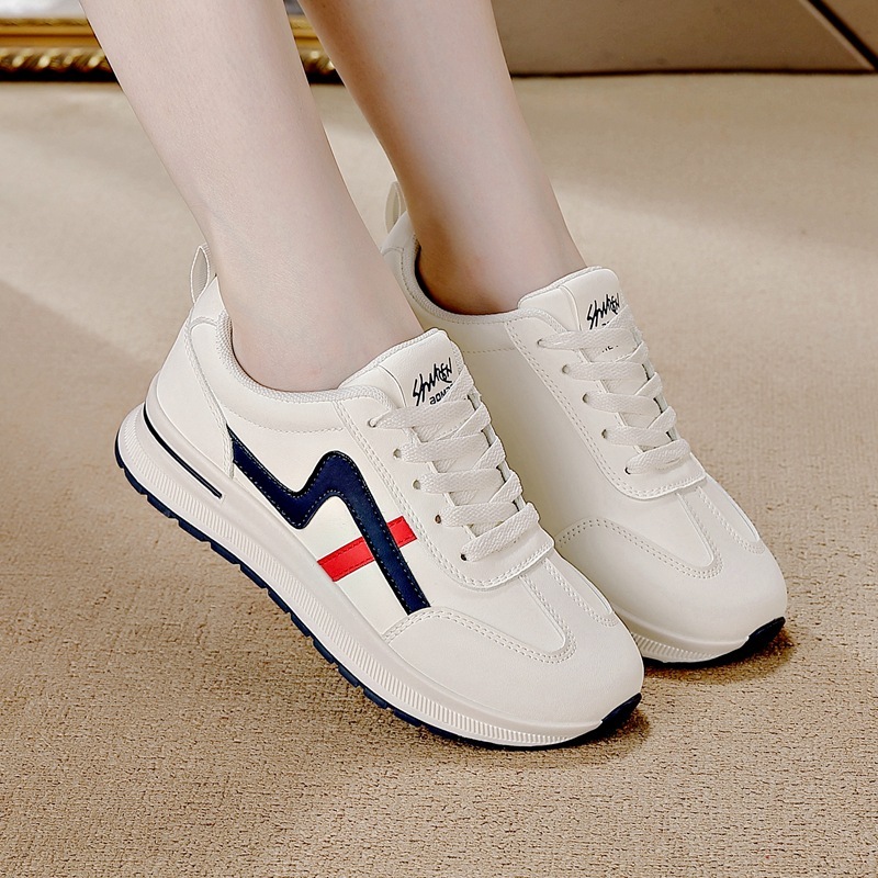 Free shipping Designer Casual Shoes Pu Leather Thick Sole Sneakers for Women