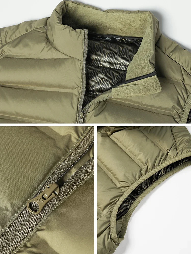 90White Duck Down Winter Couple Vest Sleeveless Puffer Jacket Graphene Liner Stand Collar Warm Down Gilet Coats Big Size 8XL 251020