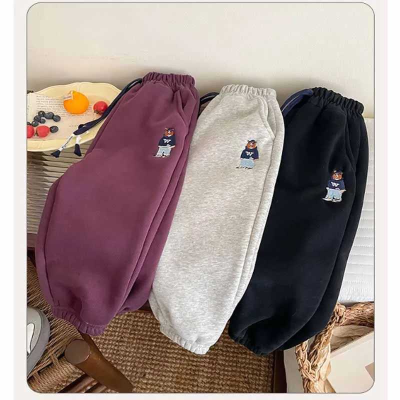 Boys Thickened Trousers Girls Padded Sweatpants Winter Childrens Warm Cotton Pants Autumn Fashion Cartoon Bottoms Kids ClothesT251027