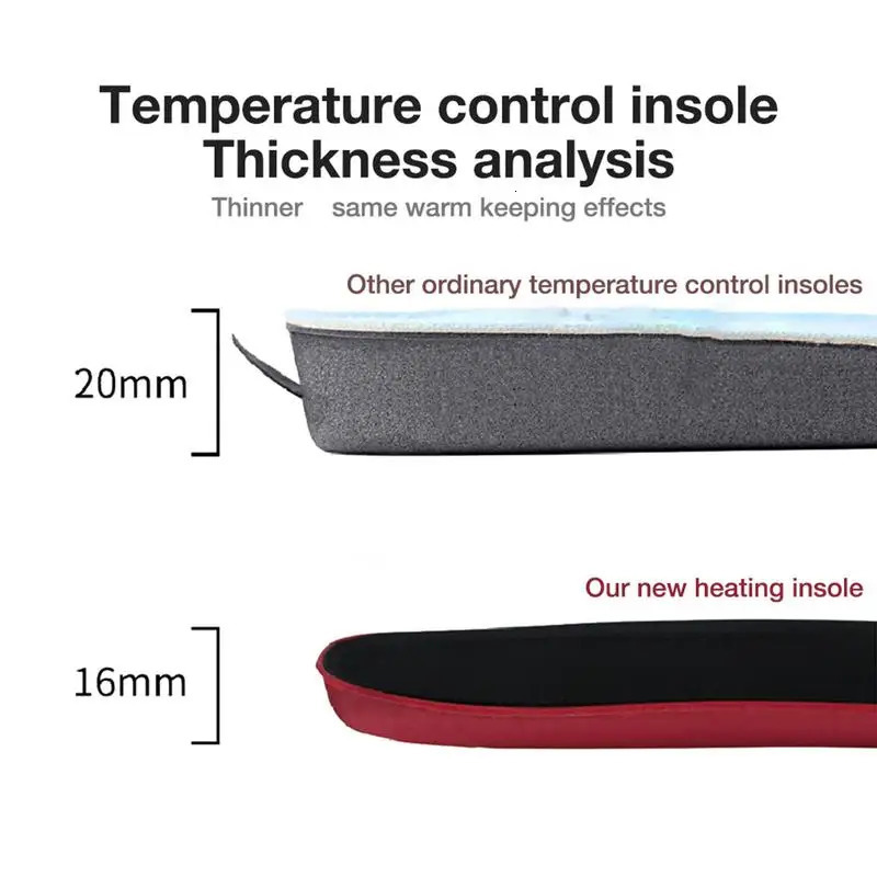 Outdoor USB Heated Insole Winter Heating Foot Warmer Insoles 2100mAh Remote Control Insole For Skiing Camping Men Women251020