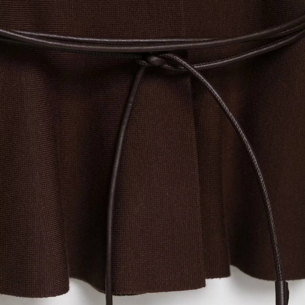 winter jacket women UNIZERA new women's clothing elegant, casual, fashionable, European and American style design with belt knit jacket