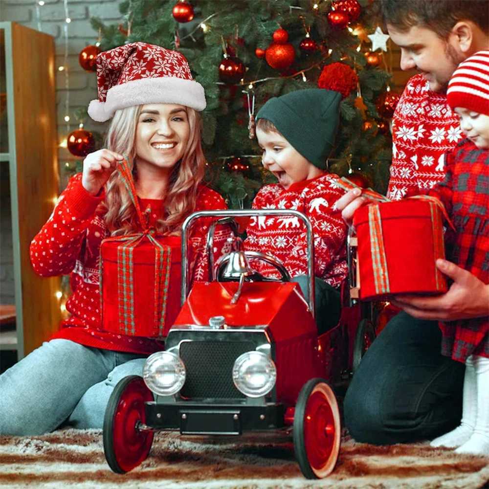 2025 Winter Thicken Knitted Adult Christmas Warm Hat Christmas Gifts New Year Party Gift Holiday Costume Decoration SuppliesW251027